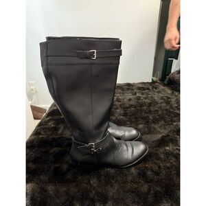 Comfortview Janis Leather Tall Riding Boots Women's Size 11 WW